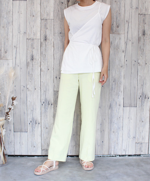 MODE ROBE（モードローブ）の「巻きビスチェセットトップス（Tシャツ/カットソー・レディース・ホワイト/ブラック/ベージュ・FREE）」の19枚目の写真