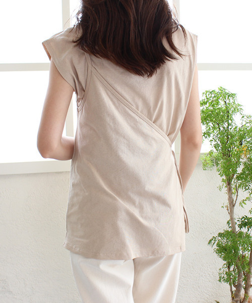 MODE ROBE（モードローブ）の「巻きビスチェセットトップス（Tシャツ/カットソー・レディース・ホワイト/ブラック/ベージュ・FREE）」の22枚目の写真