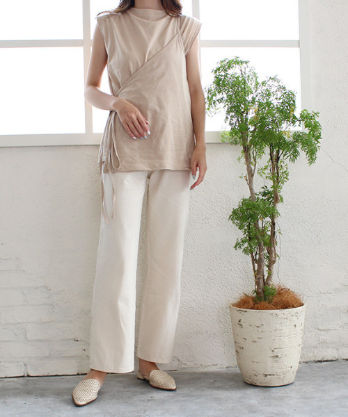 MODE ROBE（モードローブ）の「巻きビスチェセットトップス（Tシャツ/カットソー・レディース・ホワイト/ブラック/ベージュ・FREE）」の20枚目の写真