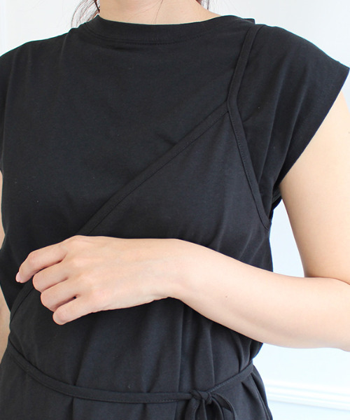 MODE ROBE（モードローブ）の「巻きビスチェセットトップス（Tシャツ/カットソー・レディース・ホワイト/ブラック/ベージュ・FREE）」の18枚目の写真
