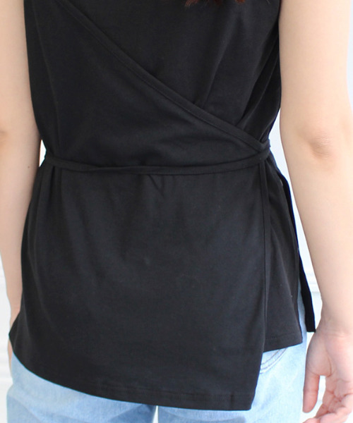 MODE ROBE（モードローブ）の「巻きビスチェセットトップス（Tシャツ/カットソー・レディース・ホワイト/ブラック/ベージュ・FREE）」の21枚目の写真