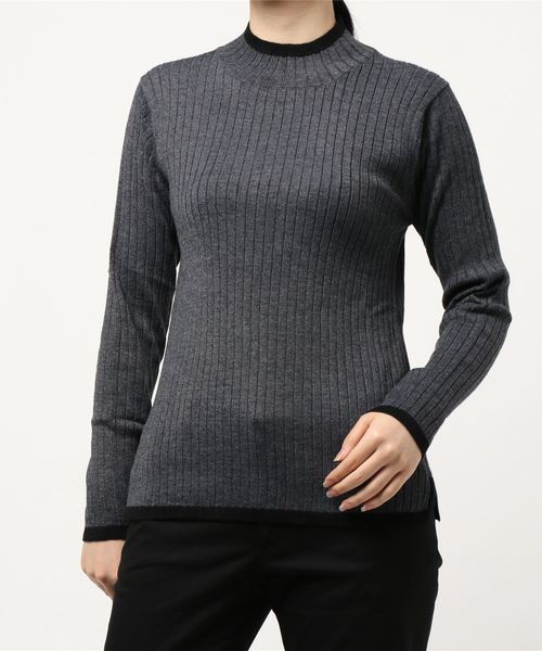 BELLUNA（ベルーナ）の「ウール入り配色デザインニットプルオーバー（ニット/セーター・レディース・ブラック系その他/グリーン系その他/グレー系その他/ブラウン系その他/ホワイト系その他・MEDIUM/LARGE/X-LARGE）」の13枚目の写真