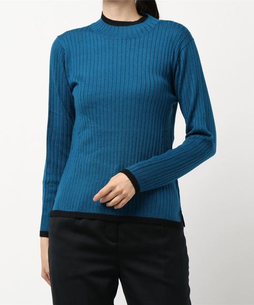 BELLUNA（ベルーナ）の「ウール入り配色デザインニットプルオーバー（ニット/セーター・レディース・ブラック系その他/グリーン系その他/グレー系その他/ブラウン系その他/ホワイト系その他・MEDIUM/LARGE/X-LARGE）」の15枚目の写真