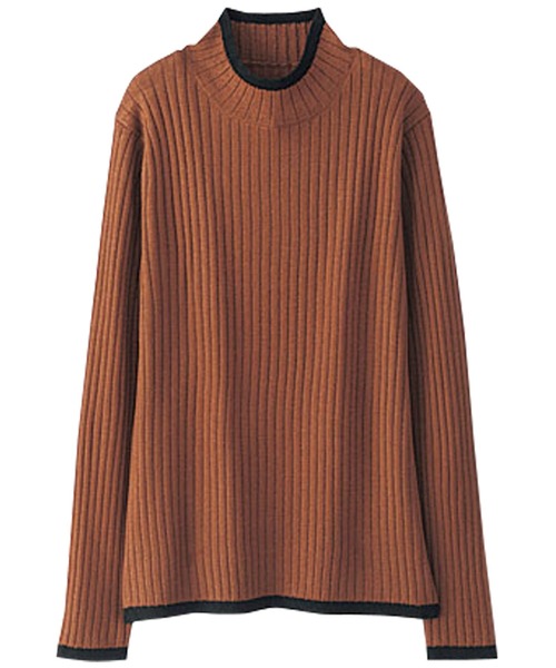 BELLUNA（ベルーナ）の「ウール入り配色デザインニットプルオーバー（ニット/セーター・レディース・ブラック系その他/グリーン系その他/グレー系その他/ブラウン系その他/ホワイト系その他・MEDIUM/LARGE/X-LARGE）」の6枚目の写真