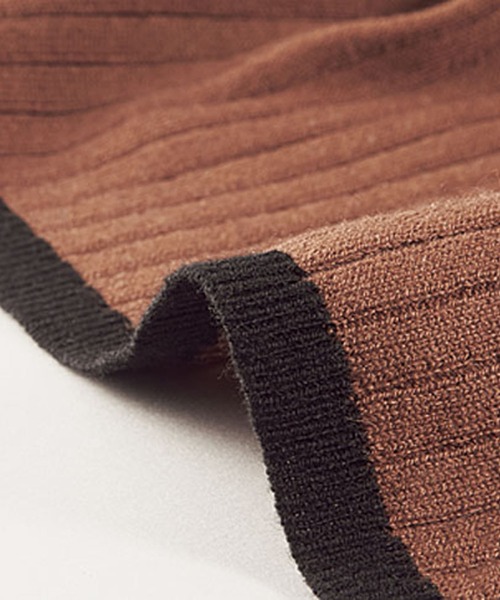 BELLUNA（ベルーナ）の「ウール入り配色デザインニットプルオーバー（ニット/セーター・レディース・ブラック系その他/グリーン系その他/グレー系その他/ブラウン系その他/ホワイト系その他・MEDIUM/LARGE/X-LARGE）」の9枚目の写真