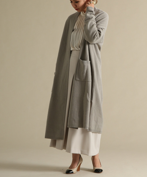 Tiara（ティアラ）の「AQUAリラックスカーディガン（カーディガン/ボレロ・レディース・ブラック/グレー系その他/モカ・FREE）」の3枚目の写真