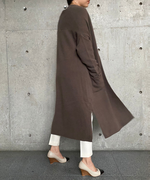 Tiara（ティアラ）の「AQUAリラックスカーディガン（カーディガン/ボレロ・レディース・ブラック/グレー系その他/モカ・FREE）」の11枚目の写真