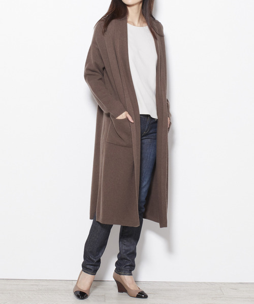 Tiara（ティアラ）の「AQUAリラックスカーディガン（カーディガン/ボレロ・レディース・ブラック/グレー系その他/モカ・FREE）」の14枚目の写真