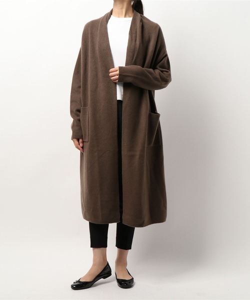 Tiara（ティアラ）の「AQUAリラックスカーディガン（カーディガン/ボレロ・レディース・ブラック/グレー系その他/モカ・FREE）」の8枚目の写真