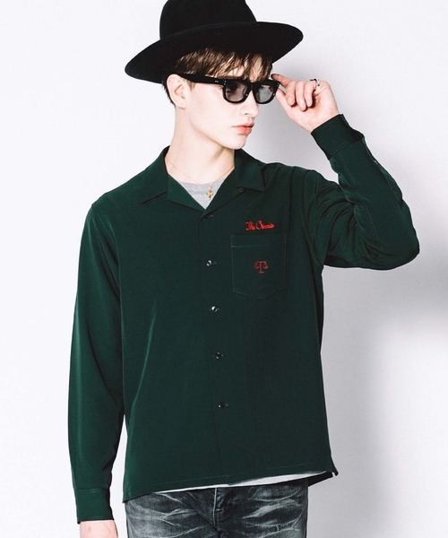 CRIMIE（クライミー）の「SCALES EMBROIDELY TWILL STRETCH SHIRT（シャツ/ブラウス・メンズ・キャメル/ホワイト/ブラック/グリーン・S/XXL/L/XL/M）」の7枚目の写真