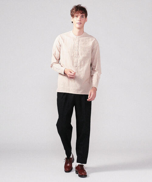 junhashimotoプルオーバーバンドカラーシャツ junhashimotoプルオーバーバンドカラーシャツ