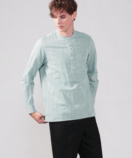 junhashimotoプルオーバーバンドカラーシャツ junhashimotoプルオーバーバンドカラーシャツ