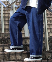 SITRY | 10ozハイライズ ワイド ペインターパンツ/スケーターパンツ(デニムパンツ)