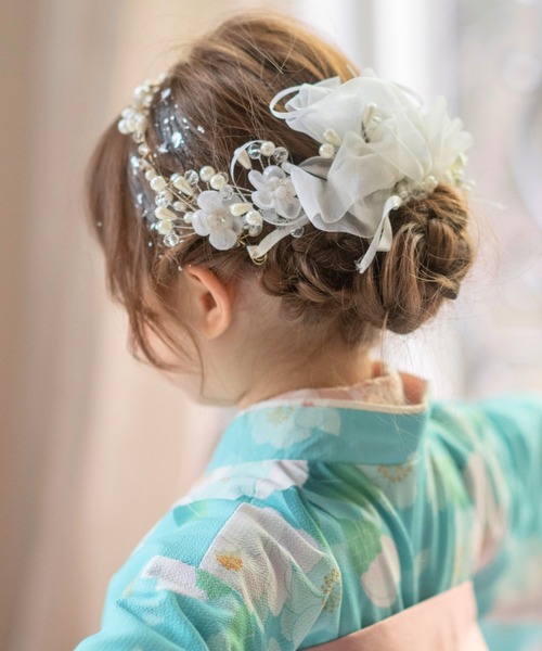 Catherine Cottage(キャサリンコテージ)の「フラワーピン3本セット(ヘアピン・キッズ・シルバー・FREE)」の6枚目の写真