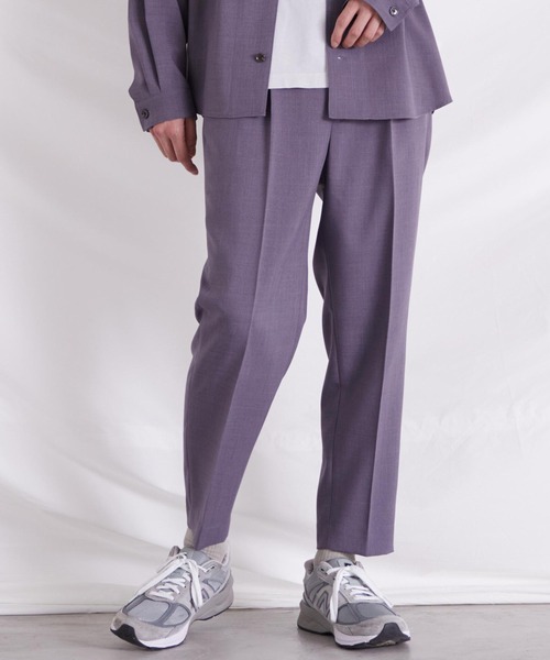 WYM LIDNM（ウィム バイ リドム）の「PE SLOW TAPERED SLACKS（スラックス・メンズ・ベージュ/パープル系その他/ライトベージュ・L/S/M）」の3枚目の写真