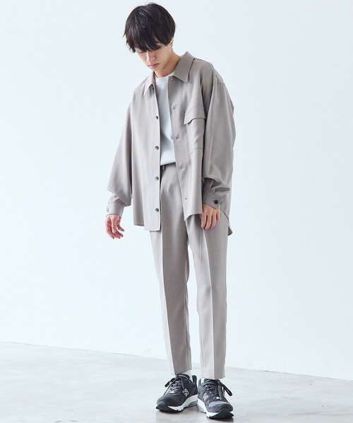 WYM LIDNM（ウィム バイ リドム）の「PE SLOW TAPERED SLACKS（スラックス・メンズ・ベージュ/パープル系その他/ライトベージュ・L/S/M）」の7枚目の写真