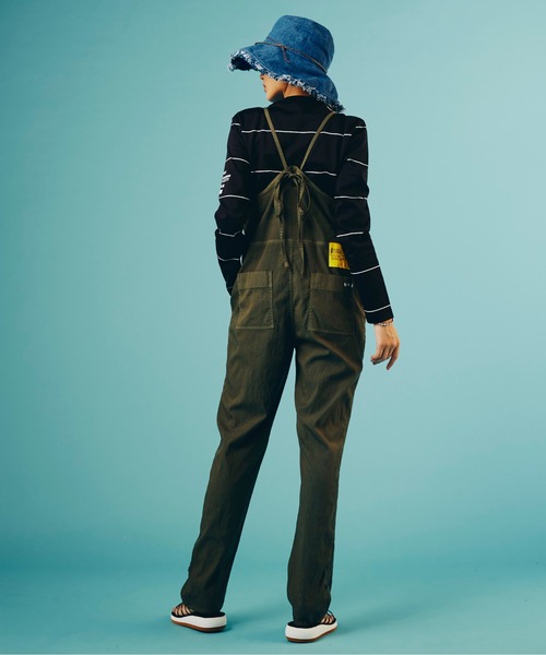 DOUBLE STANDARD CLOTHING（ダブルスタンダードクロージング）の「ニ浴染めオールインワン（つなぎ/オールインワン・レディース・ブラック/カーキ・38/36）」の8枚目の写真
