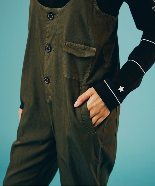 DOUBLE STANDARD CLOTHING（ダブルスタンダードクロージング）の「ニ浴染めオールインワン（つなぎ/オールインワン・レディース・ブラック/カーキ・38/36）」の5枚目の写真