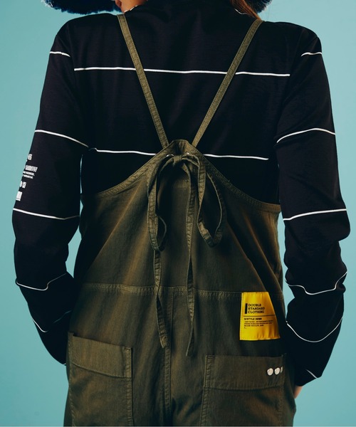 DOUBLE STANDARD CLOTHING（ダブルスタンダードクロージング）の「ニ浴染めオールインワン（つなぎ/オールインワン・レディース・ブラック/カーキ・38/36）」の6枚目の写真