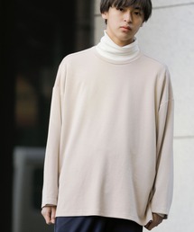 ストレッチR/Tスムース フレアスリーブ ワイドシルエット リラクシング ロンTEE