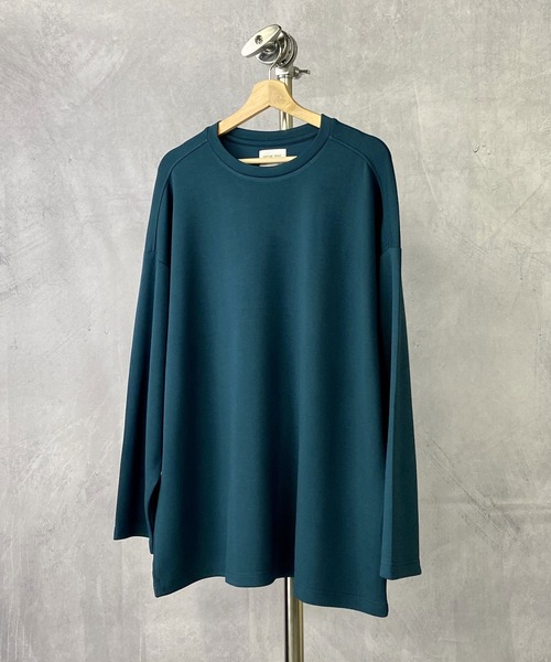 Beno（ビーノ）の「ストレッチR/Tスムース フレアスリーブ ワイドシルエット リラクシング ロンTEE（Tシャツ/カットソー・メンズ・ブラック/サックスブルー/スモークピンク/オフホワイト/ブルーグリーン/ライトベージュ/ラベンダー/テラコッタ・FREE）」の19枚目の写真