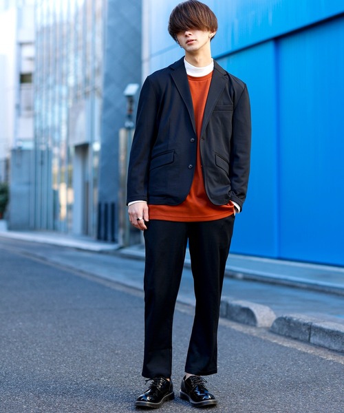 Beno（ビーノ）の「ストレッチR/Tスムース フレアスリーブ ワイドシルエット リラクシング ロンTEE（Tシャツ/カットソー・メンズ・ブラック/サックスブルー/スモークピンク/オフホワイト/ブルーグリーン/ライトベージュ/ラベンダー/テラコッタ・FREE）」の12枚目の写真