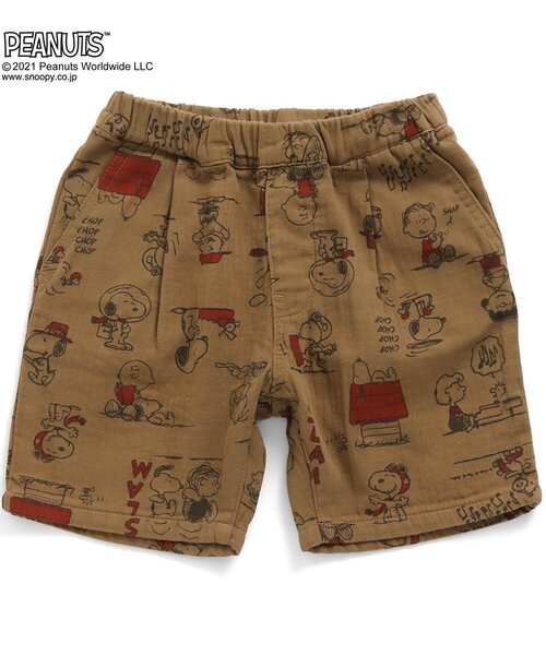 F.O.KIDS（エフオーキッズ）の「PEANUTSコラボ タックハーフパンツ 5分丈（その他パンツ・キッズ・ブルー/キナリ/イエロー/ブラウン・90/120/95/110/100/80/140/130）」の3枚目の写真