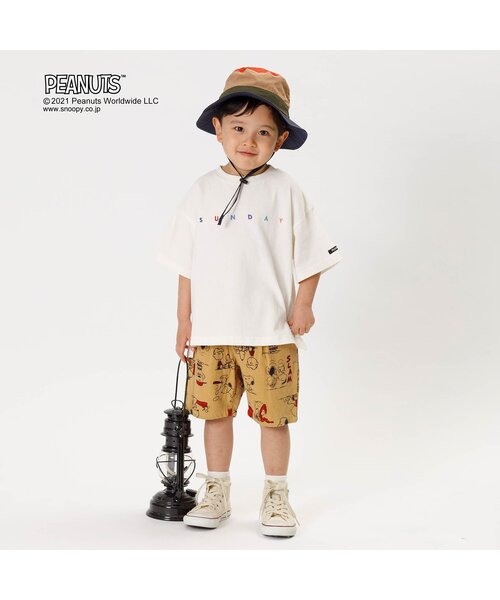 F.O.KIDS（エフオーキッズ）の「PEANUTSコラボ タックハーフパンツ 5分丈（その他パンツ・キッズ・ブルー/キナリ/イエロー/ブラウン・90/120/95/110/100/80/140/130）」の8枚目の写真