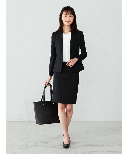 Perfect Suit FActory(パーフェクトスーツファクトリー)の「リクルートタイトスカート 無地(スーツスカート・レディース・ブラック・11号/13号/15号/7号/9号/5号)」の2枚目の写真