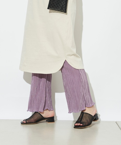 prose verse（プロズヴェール）の「サテンミニプリーツセミフレアパンツ（その他パンツ・レディース・ブラック/パープル/アイボリー/ミント/モカ/グレイッシュベージュ/イエロー・ﾌﾘ-）」の17枚目の写真