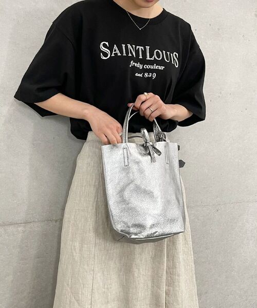 MARLON FIRENZE(マーロンフィレンツェ)の「【MARLON/マーロン】SHOPPER SMALL LAMINATO トートバッグ(トートバッグ・レディース・ゴールド/シルバー・FREE)」の13枚目の写真