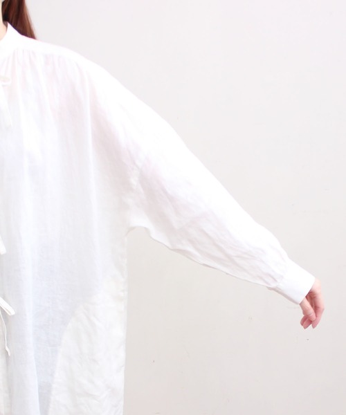 fig Ｌondon（フィグロンドン）の「BOYANG LINEN OP（ワンピース・レディース・グリーン/ホワイト/ブラック・FREE）」の9枚目の写真