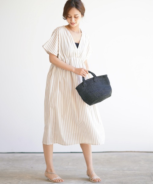 セール ストライプカシュクールワンピース ワンピース Rps アールピーエス のファッション通販 Zozotown