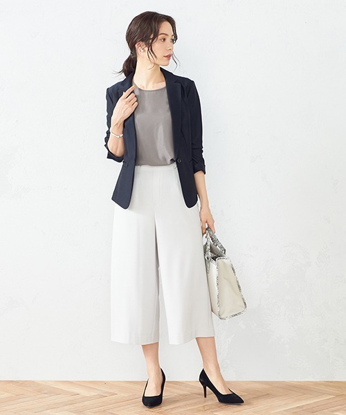 COMME CA MODELS（コムサモデルズ）の「２ＷＡＹラップパンツ（その他パンツ・レディース・ライトグレー/ネイビー・SMALL/MEDIUM/LARGE/X-LARGE/X-SMALL）」の5枚目の写真