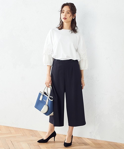 COMME CA MODELS（コムサモデルズ）の「２ＷＡＹラップパンツ（その他パンツ・レディース・ライトグレー/ネイビー・SMALL/MEDIUM/LARGE/X-LARGE/X-SMALL）」の7枚目の写真