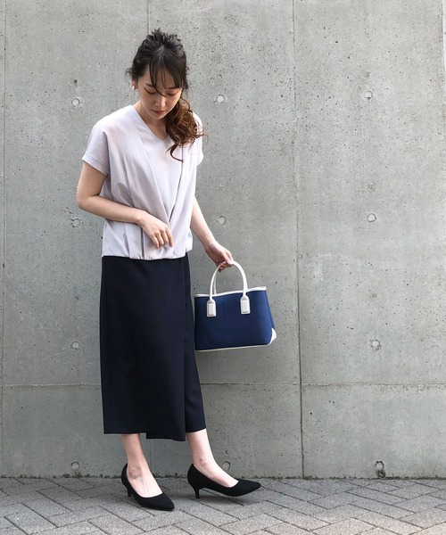 COMME CA MODELS（コムサモデルズ）の「２ＷＡＹラップパンツ（その他パンツ・レディース・ライトグレー/ネイビー・SMALL/MEDIUM/LARGE/X-LARGE/X-SMALL）」の16枚目の写真