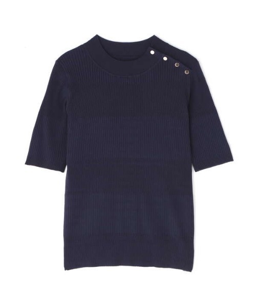 N.(N. Natural Beauty Basic)(エヌエヌナチュラルビューティーベーシック)の「◆ショルダーボタンリブニット(ニット/セーター・レディース・ブラック/ネイビー/オフホワイト/ライトグリーン・MEDIUM)」の17枚目の写真