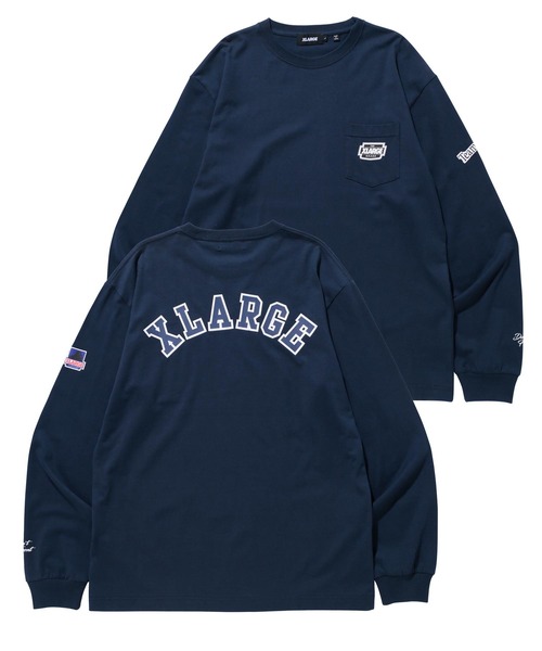 XLARGE（エクストララージ）の「TEAM L/S TEE（Tシャツ/カットソー・メンズ・ブラック/ネイビー/ホワイト・L/XL/S/M）」の3枚目の写真