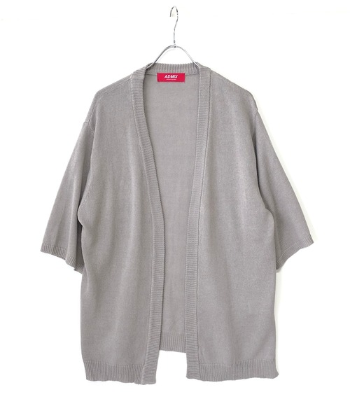 ADMIX/ATELIER SAB MEN（アドミックスアトリエサブメン）の「麻混サマーセーター ／ オーバーサイズ 半袖 着流し カーディガン（カーディガン/ボレロ・メンズ・グレイッシュベージュ/グレイッシュブルー/スモークピンク/ライトグレー・50/48）」の16枚目の写真