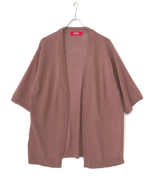 ADMIX/ATELIER SAB MEN（アドミックスアトリエサブメン）の「麻混サマーセーター ／ オーバーサイズ 半袖 着流し カーディガン（カーディガン/ボレロ・メンズ・グレイッシュベージュ/グレイッシュブルー/スモークピンク/ライトグレー・50/48）」の19枚目の写真