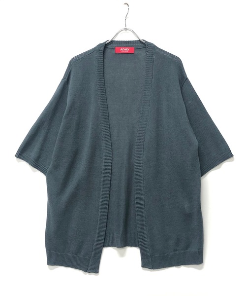 ADMIX/ATELIER SAB MEN（アドミックスアトリエサブメン）の「麻混サマーセーター ／ オーバーサイズ 半袖 着流し カーディガン（カーディガン/ボレロ・メンズ・グレイッシュベージュ/グレイッシュブルー/スモークピンク/ライトグレー・50/48）」の20枚目の写真