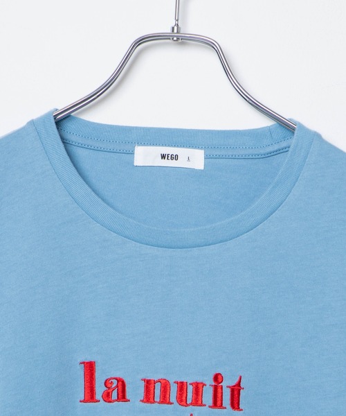 WEGO（ウィゴー）の「WEGO/フロントロゴ刺繍Tシャツ（Tシャツ/カットソー・レディース・ホワイト/ブルー・SMALL/MEDIUM/LARGE/X-LARGE）」の8枚目の写真