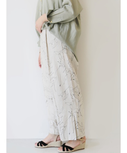 Te chichi（テチチ）の「レーヨンリネンドローイングフラワーパンツ（その他パンツ・レディース・キナリ/カーキ・MEDIUM/SMALL）」の19枚目の写真