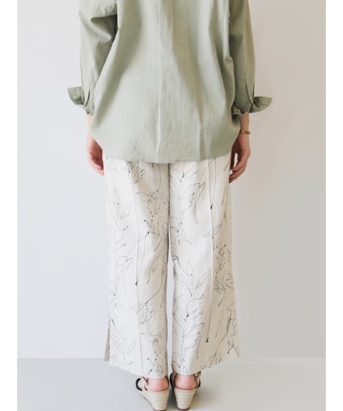 Te chichi（テチチ）の「レーヨンリネンドローイングフラワーパンツ（その他パンツ・レディース・キナリ/カーキ・MEDIUM/SMALL）」の5枚目の写真
