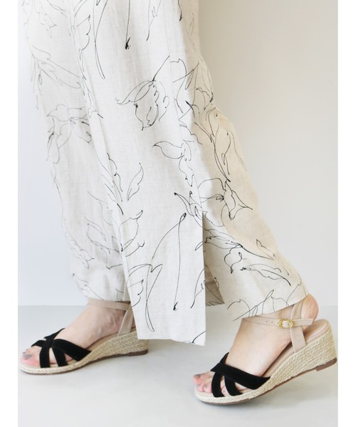 Te chichi（テチチ）の「レーヨンリネンドローイングフラワーパンツ（その他パンツ・レディース・キナリ/カーキ・MEDIUM/SMALL）」の7枚目の写真