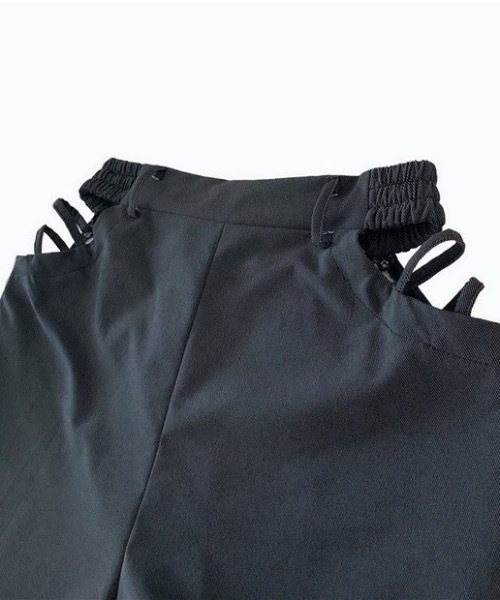 KOR（ケーオーアール）の「フロントオープンジョガーパンツ（スラックス・レディース・オレンジ/ブラック/グレー・S/M/L）」の21枚目の写真