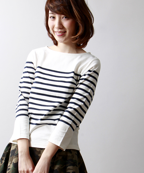 WEGO（ウィゴー）の「WEGO/ベーシックボーダーTシャツ（Tシャツ/カットソー・レディース・ブラック/グレー/ブルー/トリコロール・FREE）」の3枚目の写真