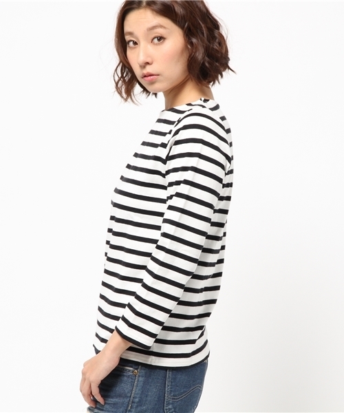 WEGO（ウィゴー）の「WEGO/ベーシックボーダーTシャツ（Tシャツ/カットソー・レディース・ブラック/グレー/ブルー/トリコロール・FREE）」の18枚目の写真