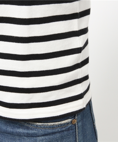 WEGO（ウィゴー）の「WEGO/ベーシックボーダーTシャツ（Tシャツ/カットソー・レディース・ブラック/グレー/ブルー/トリコロール・FREE）」の14枚目の写真