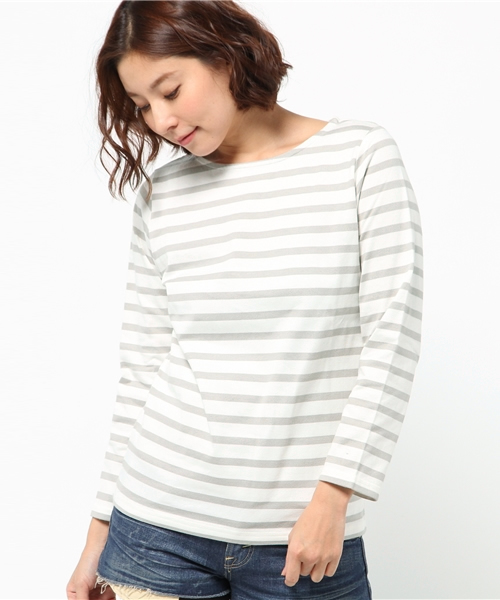 WEGO（ウィゴー）の「WEGO/ベーシックボーダーTシャツ（Tシャツ/カットソー・レディース・ブラック/グレー/ブルー/トリコロール・FREE）」の6枚目の写真